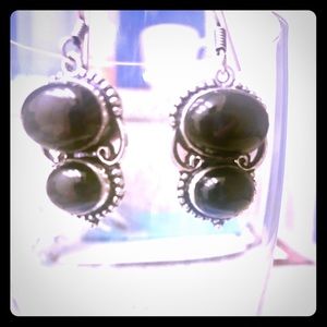 Sterling Silver Black Onyx Earrings